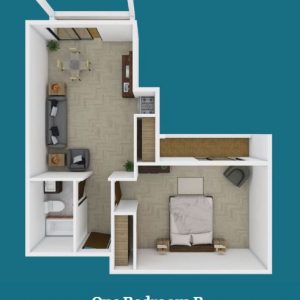 Sunnycrest Senior Living - floor plan 1 bedroom B.JPG