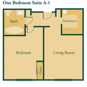 Westminster Terrace - floor plan 1 bedroom Suite A1.JPG